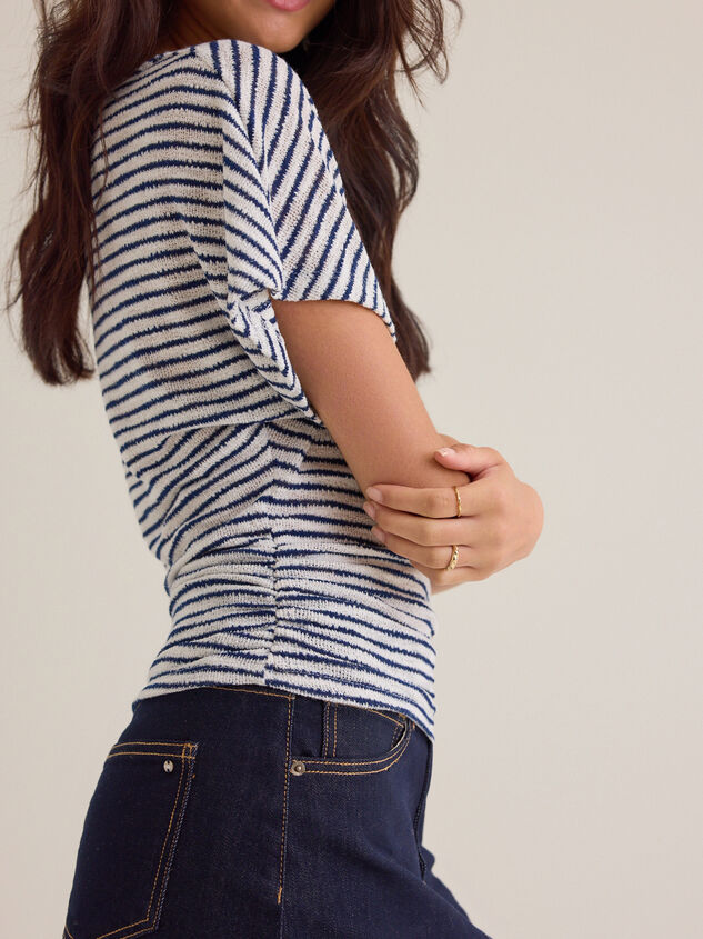 Edith Asymmetrical Stripe Top Detail 3 - AS Kids