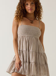 Macy Gingham Mini Dress Detail 3 - AS Kids