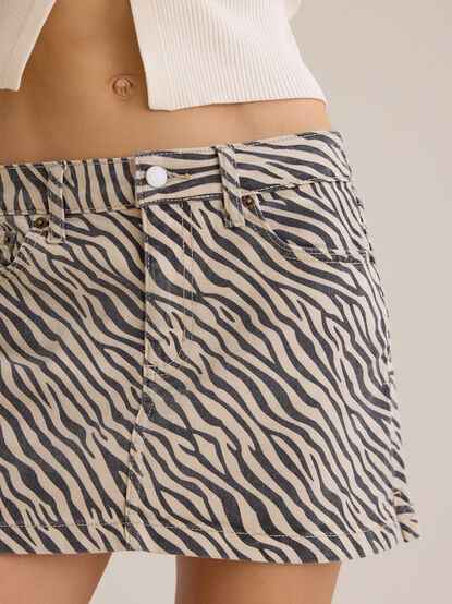 Nina Zebra Denim Mini Skirt - ALTAR'D STATE KIDS
