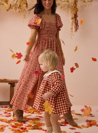 Clementine Gingham Mama Dress Detail 3 - AS Kids