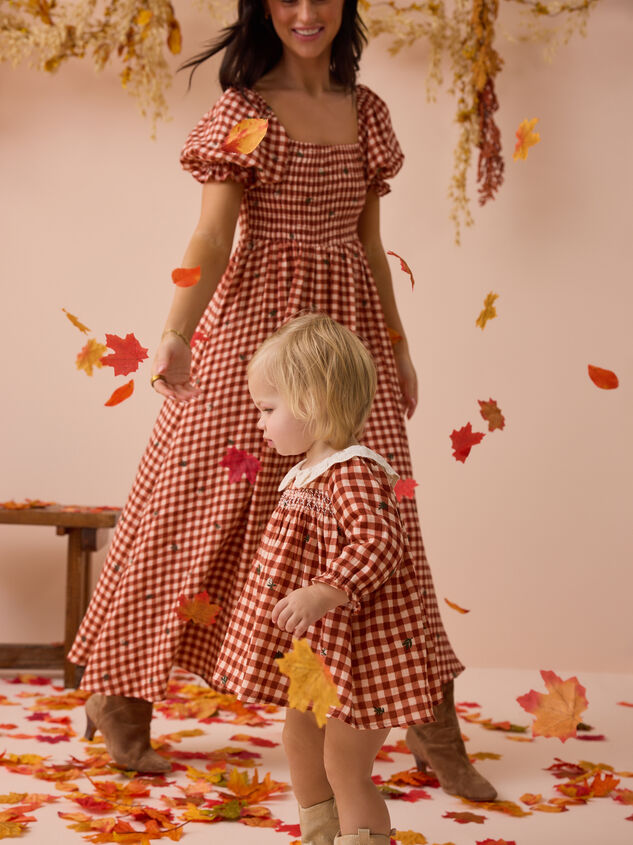 Clementine Gingham Mama Dress Detail 3 - AS Kids