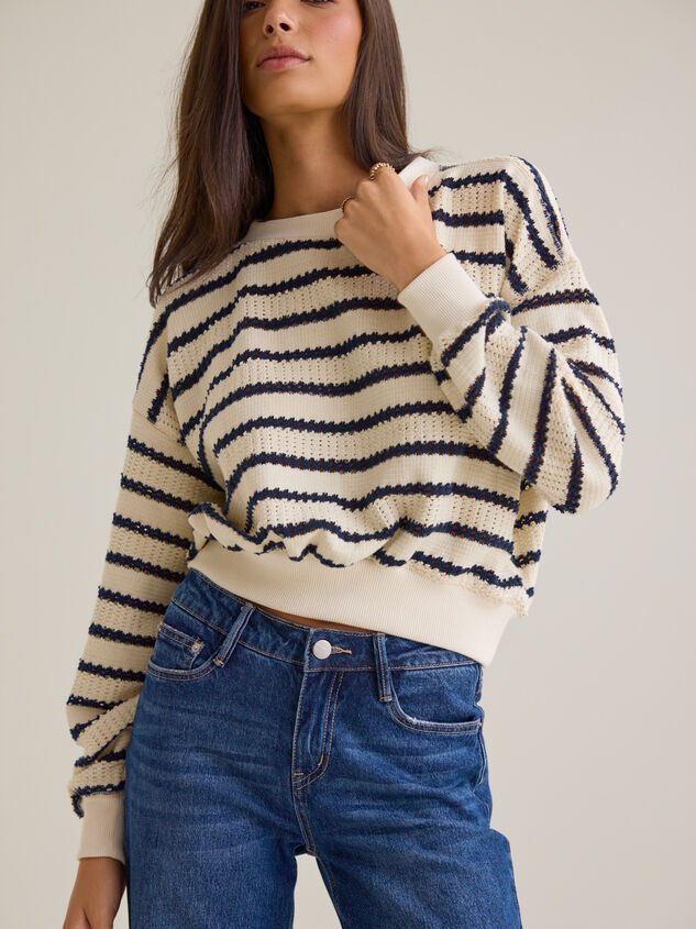 Brooke Textured Striped Top Detail 2 - AS Kids