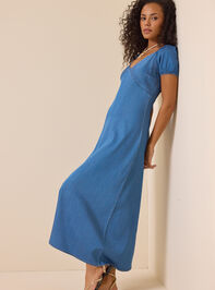 Hattie Denim Maxi Dress Detail 3 - AS Kids