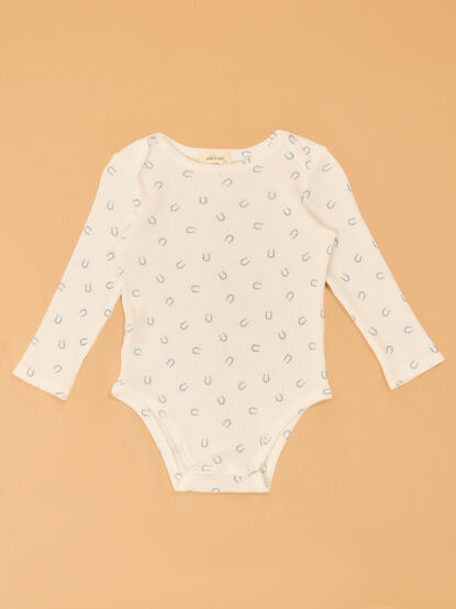 Little Horseshoe Long Sleeve Bodysuit - AS Kids