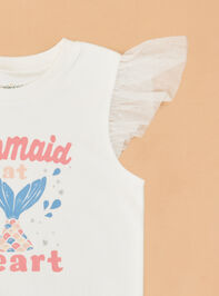 Mermaid at Heart Tee Detail 3 - ALTAR'D STATE KIDS