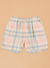 Dusty Plaid Polo Short Set Detail 5 - ALTAR'D STATE KIDS