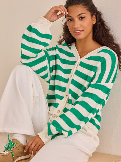 Serve Stripe Button Up Cardigan - ALTAR'D STATE KIDS