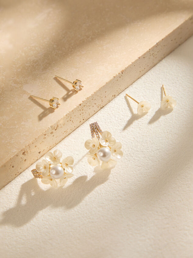 Flower Pearl Cluster Earring Set - ALTAR'D STATE KIDS