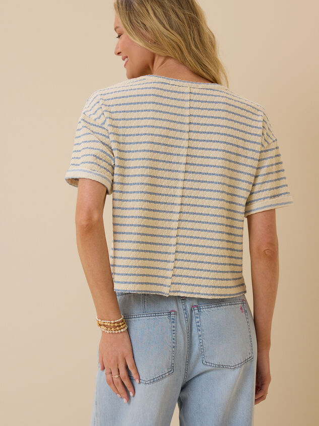 Scarlett V-Neck Striped Top Detail 6 - ALTAR'D STATE KIDS