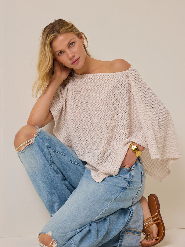 Larken Knit Poncho Detail 3 - AS Kids