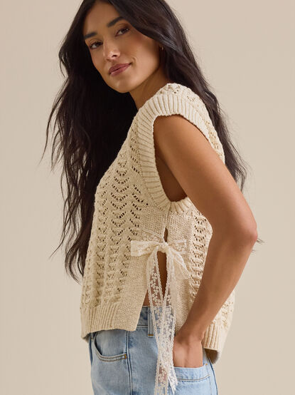 Blair Pointelle Side Tie Vest - ALTAR'D STATE KIDS