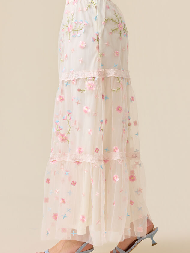 Ambrose Floral Embroidered Maxi Skirt Detail 4 - ALTAR'D STATE KIDS