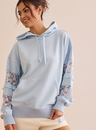 Rhythm Bloom Lace Sleeve Hoodie - ALTAR'D STATE KIDS