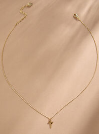 18k Gold Faithful Cross Charm Necklace - ALTAR'D STATE KIDS