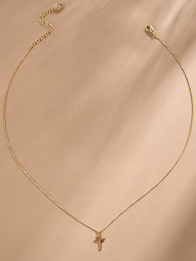 18k Gold Faithful Cross Charm Necklace - ALTAR'D STATE KIDS