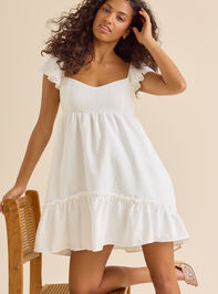 Gianna Flutter Sleeve Linen Tie Back Dress - ALTAR'D STATE KIDS