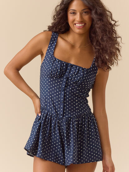 Nadia Sleeveless Polka Dot Romper - ALTAR'D STATE KIDS