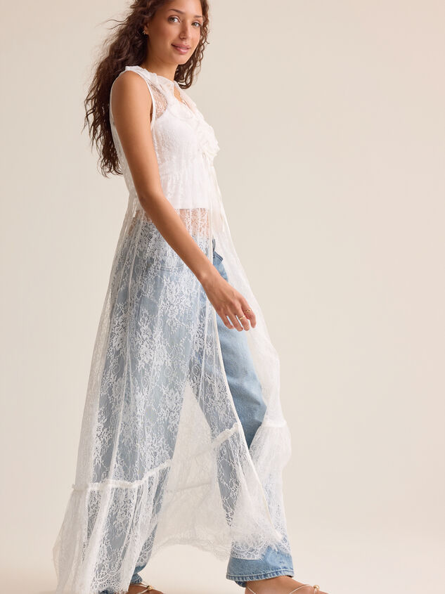 Estelle Lace Tie-Front Kimono Detail 4 - AS Kids