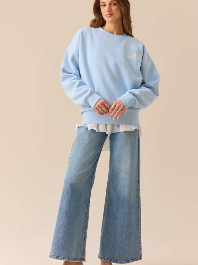 Make Heaven Crowded Graphic Sweatshirt Detail 2 - ALTAR'D STATE KIDS