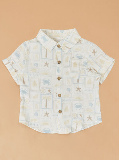 Beach Patchwork Button Up - ALTAR'D STATE KIDS