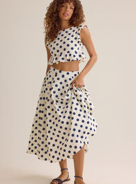 Billie Polka Dot Linen Top Detail 2 - AS Kids