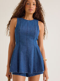 Aizza Sleeveless Denim Flowy Romper Detail 4 - AS Kids