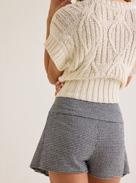 Anastasia Houndstooth Mini Skirt Detail 4 - AS Kids