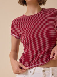 Campbell Stripe Crop Tee Detail 2 - ALTAR'D STATE KIDS