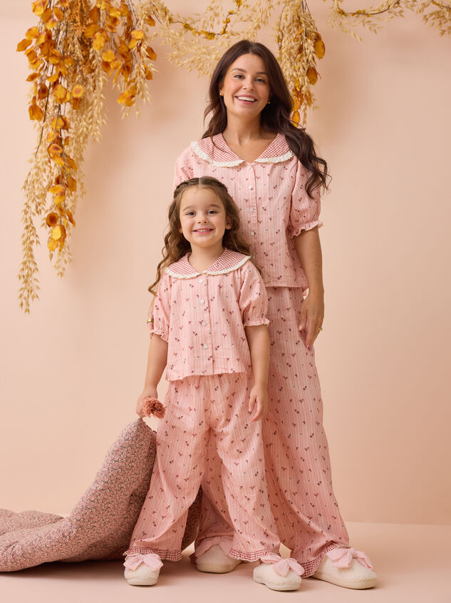 Emma Floral Peter Pan Collar Pajama Set - AS Kids