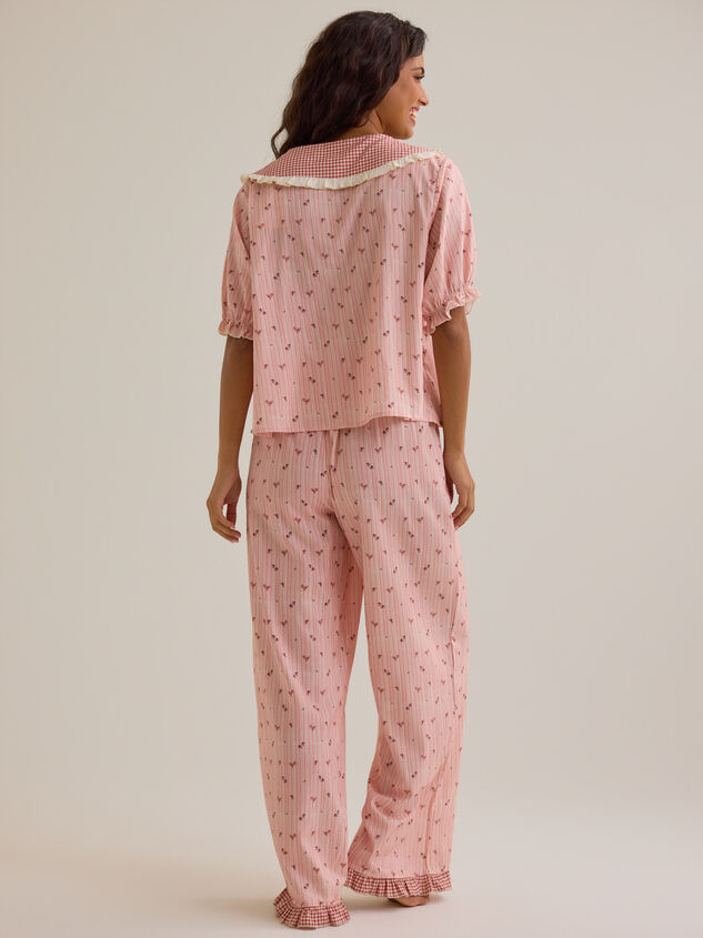 Emma Floral Mama Pajama Set Detail 6 - AS Kids