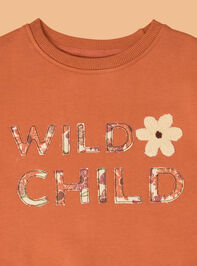 Wild Child Graphic Sweatshirt Detail 6 - AS Kids
