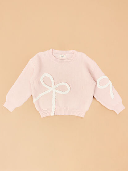 Braided Bow Sweater - AS Kids