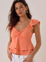 Cressida Flutter Sleeve Babydoll Top Detail 2 - AS Kids