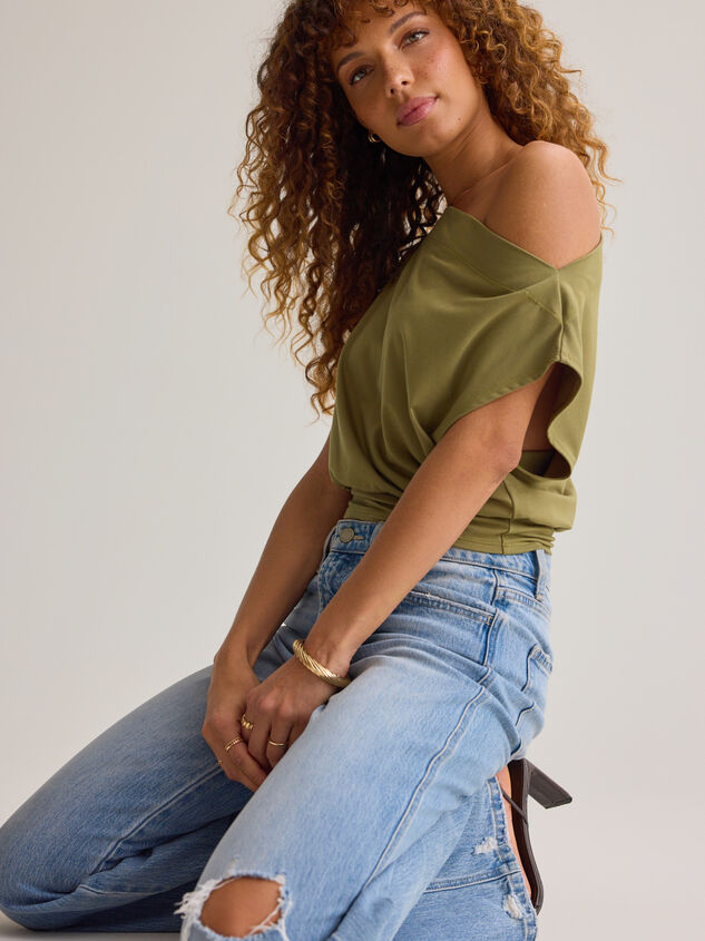 Senna Asymmetrical Neck Top Detail 4 - AS Kids