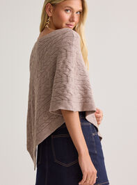 Constance Cable Knit Poncho Detail 6 - AS Kids