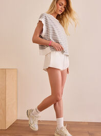 In Motion Stripe Circle Back Tee Detail 4 - AS Kids