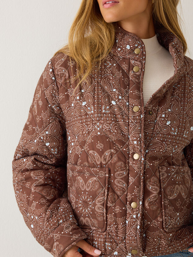Cece Bandana Quilted Jacket Detail 2 - AS Kids