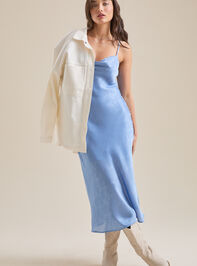 Eva Satin Midi Dress Detail 2 - ALTAR'D STATE KIDS