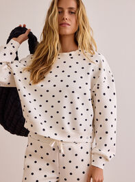 Supersoft Polka Dot Crew Pullover Detail 2 - AS Kids