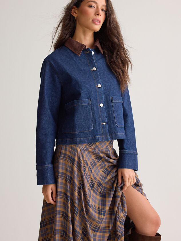 Amora Suede Denim Jacket Detail 5 - AS Kids