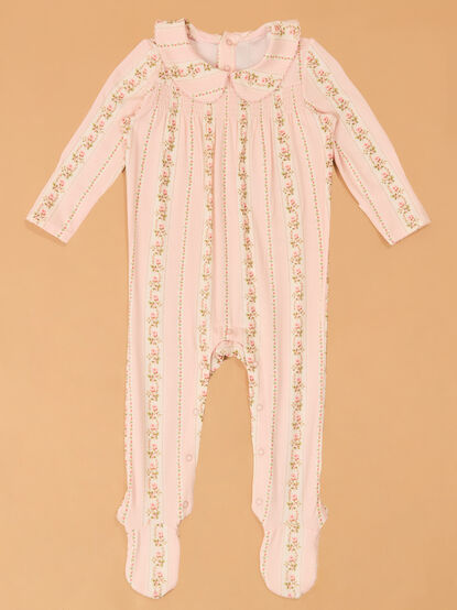 Antoinette Striped Peter Pan Footie - AS Kids
