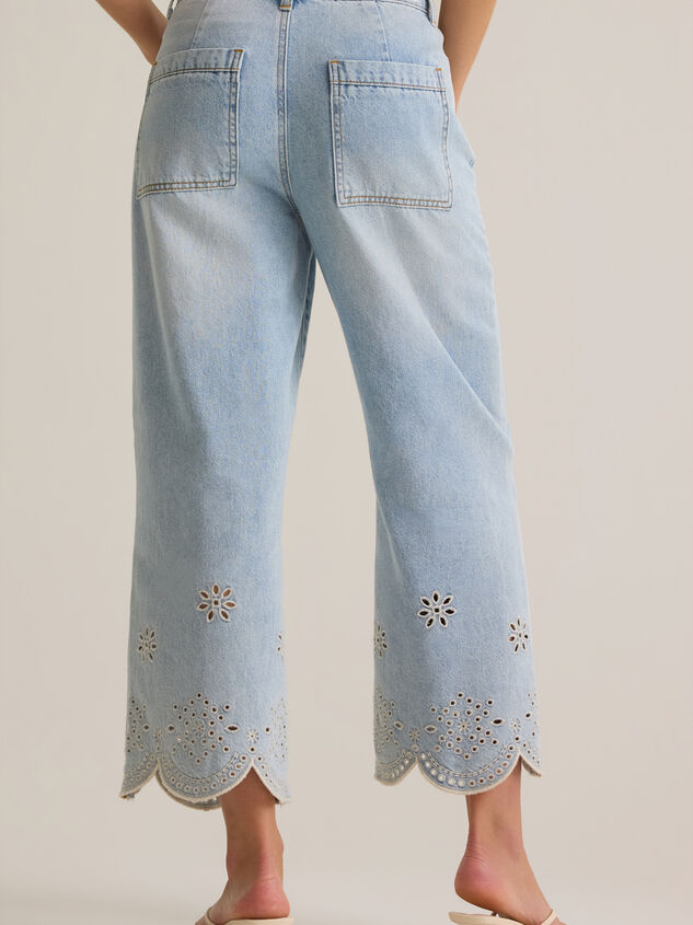 Natalee Embroidered Eyelet Jeans Detail 4 - AS Kids