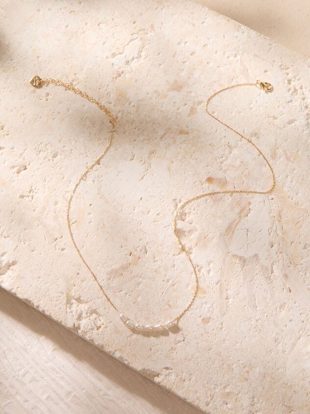 Golden Tide Pearl Slider Necklace Detail 2 - AS Kids