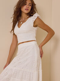 Nalia Eyelet Flutter Sleeve Top - ALTAR'D STATE KIDS