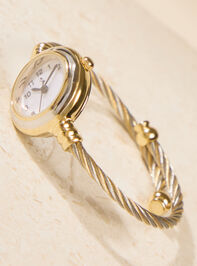 Twisted Cuff Round Watch Detail 4 - AS Kids