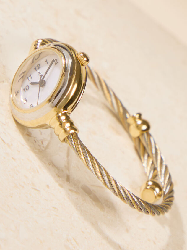 Twisted Cuff Round Watch Detail 4 - AS Kids