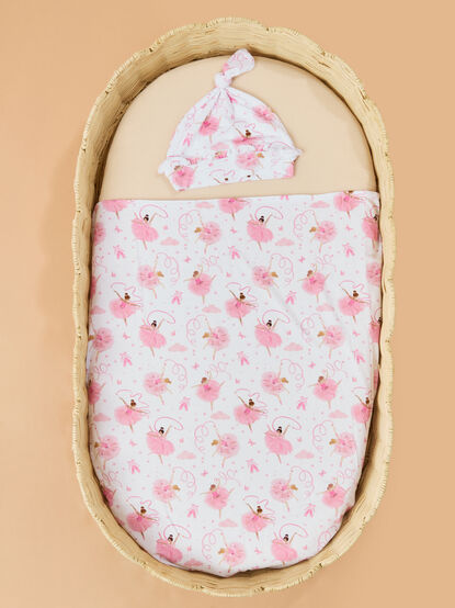 Ribbon Ballerina Swaddle and Hat - AS Kids