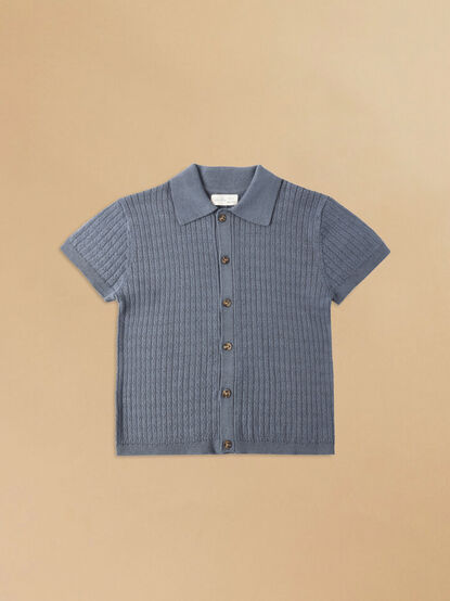 Aiden Knit Polo by Rylee + Cru - ALTAR'D STATE KIDS