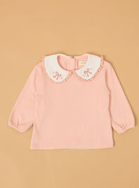 Colette Cross-Stitch Bow Sweater Detail 4 - AS Kids