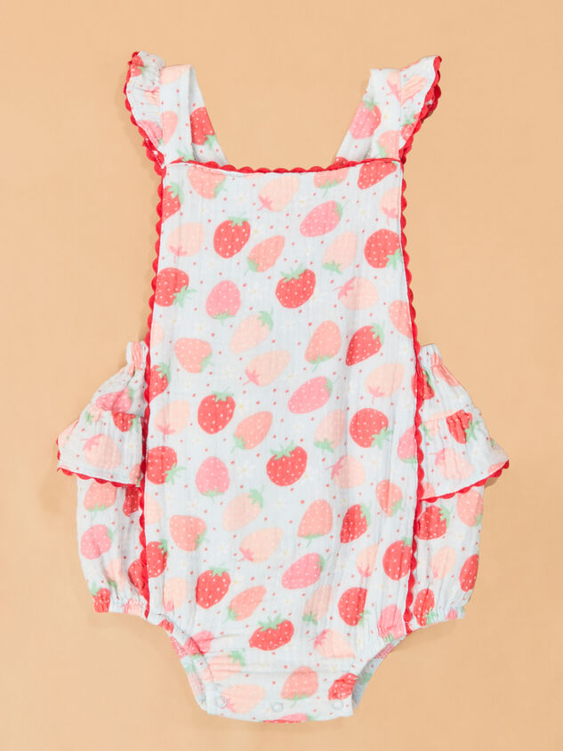 Sutton Strawberry Ricrac Sunsuit - ALTAR'D STATE KIDS